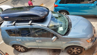 Mitsubishi Outlander bare transvesale Menabo Jackson si cutie portbagaj Menabo Mania