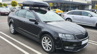 Skoda Octavia bare transversale Menabo Delta si cutie portbagaj Menabo Diamond