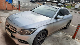 Mercedes C bare transversale Menabo Delta si suport schi si snowboard Menabo Yelo 6