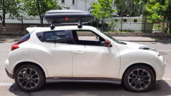 Nissan Juke bare transversale K39 si cutie portbagaj Carbon Look