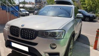 BMW X3 bare transversale Menabo Ariete Flush si cutie portbagaj Menabo Mania