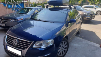 Volkswagen Passat bare transversale Menabo Tema si cutie portbagaj Menabo Mania