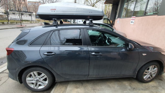Kia Ceed bare transversale Menabo Tema si cutie portbagaj Fabbri Nova