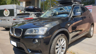 BMW X3 bare transversale K39 si cutie portbagaj Carbon Look