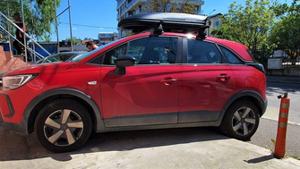 Opel CrossLand bare transversale Menabo Delta si cutie portbagaj Menabo Marathon