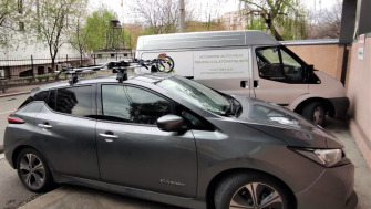 Nissan Leaf bare transversale Menabo Tema si suporturi de bicicleta Thule FreeRide 532