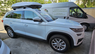 Skoda Kodiaq bare transversale Menabo Jackson si cutie portbagaj Menabo Diamond