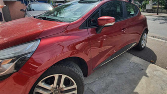 Renault Clio bare transversale Menabo Tema cutie portbagaj Carbon Look si suport bicicleta Thule FreeRide 532