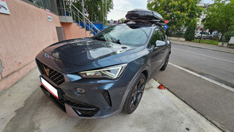 Cupra bare transversale Menabo Leopard si cutie portbagaj Menabo Diamond