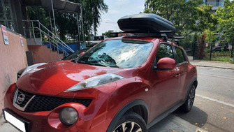 Nissan Juke bare transversale Menabo Tema si cutie portbagaj Carbon Look