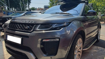 Range Rover bare transversale Menabo Tema si cutie portbagaj Menabo Diamond