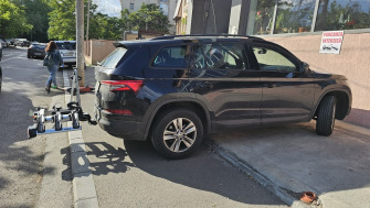 Skoda Kodiaq suport bicicleta cu prindere pe carlig Thule EasyFold XTF3
