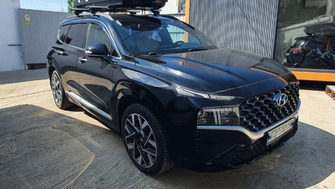 Hyundai Santa Fe bare transversale Menabo Lince Silver XL si cutie portbagaj Thule Force XT Black