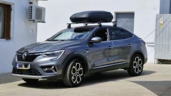 Renault Arkana bare transversale Menabo Omega si cutie portbagaj Carbon Look