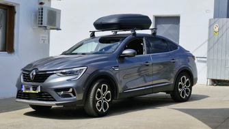 Renault Arkana bare transversale Menabo Omega si cutie portbagaj Carbon Look