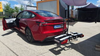 Tesla Model 3 suport bicicleta pe carlig Menabo Antares 2 pliabil
