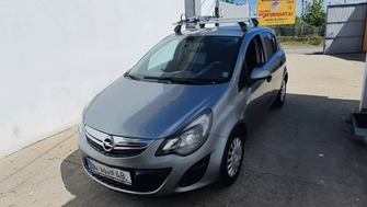 Opel Corsa bare transversale Menabo Omega Plus si suport bicicleta Thule FreeRide 532