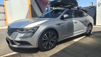 Renault Talisman bare portbagaj Thule Evo Flush si cutie portbagaj Thule Force XT