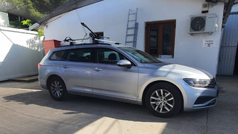 Volkswagen Passat bare portbagaj Menabo Leopard Silver XL si suport de bicicleta Thule ProRide 598