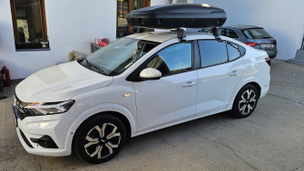Dacia Logan bare transversale si cutie portbagaj Carbon Look