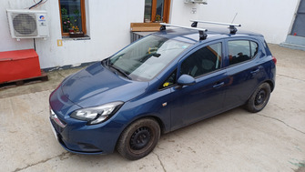 Opel Corsa E cu bare transversale Omega Aluminiu