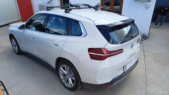 BMW X3e bare transversale Menabo Tiger Black si suport bicicleta Thule Freeride 532