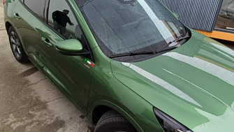 Ford Kuga III cu transversale Menabo Sonic Black XL si suport bicicleta Thule Freeride 532