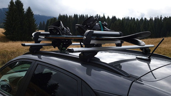 How to fit a ski or snowboard rack on roof bars