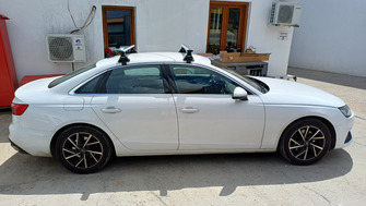 Audi A4 with Menabo Omega Plus Aluminium roof bars