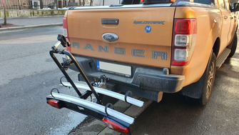 Ford Ranger with a Menabo Merak Rapid towbar bike rack