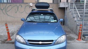 Chevrolet Lacetti bare transversale Menabo Tema si cutie portbagaj Carbon Look