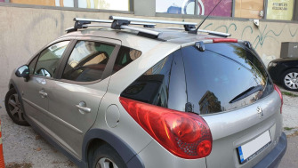 Peugeot 207 bare transversale Menabo Sherman