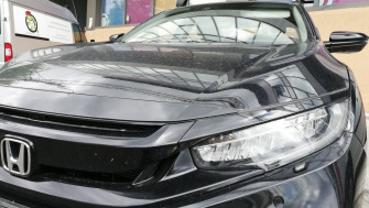Honda Civic bare transversale Menabo Delta si suport bicicleta Thule Freeride