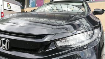 Honda Civic bare transversale Menabo Delta si suport bicicleta Thule Freeride