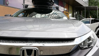 Honda Civic bare transversale Menado Delta Silver si cutie portbagaj Menabo Mania
