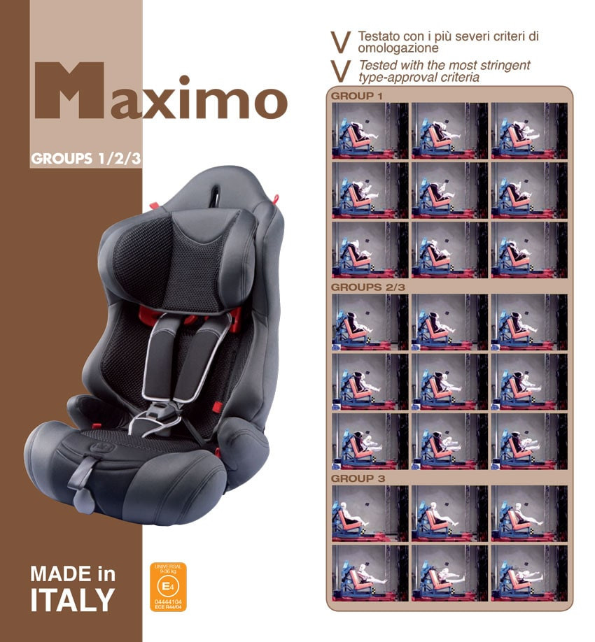 Bellelli Maximo universal child car seat, Blue, Group 1/2/3 (9-36 kg) Bellelli Maximo child car seat