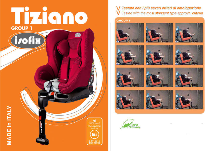 Bellelli Tiziano ISOFIX universal child car seat, Black-Grey, Group 1 (9-18 kg) Bellelli Tiziano ISOFIX child car seat