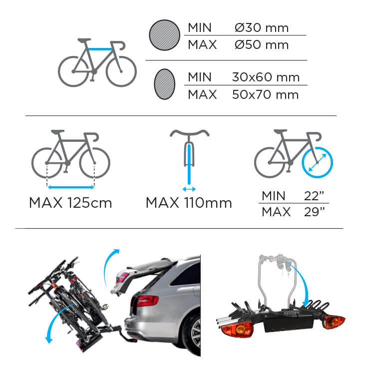 Suport biciclete pe carlig