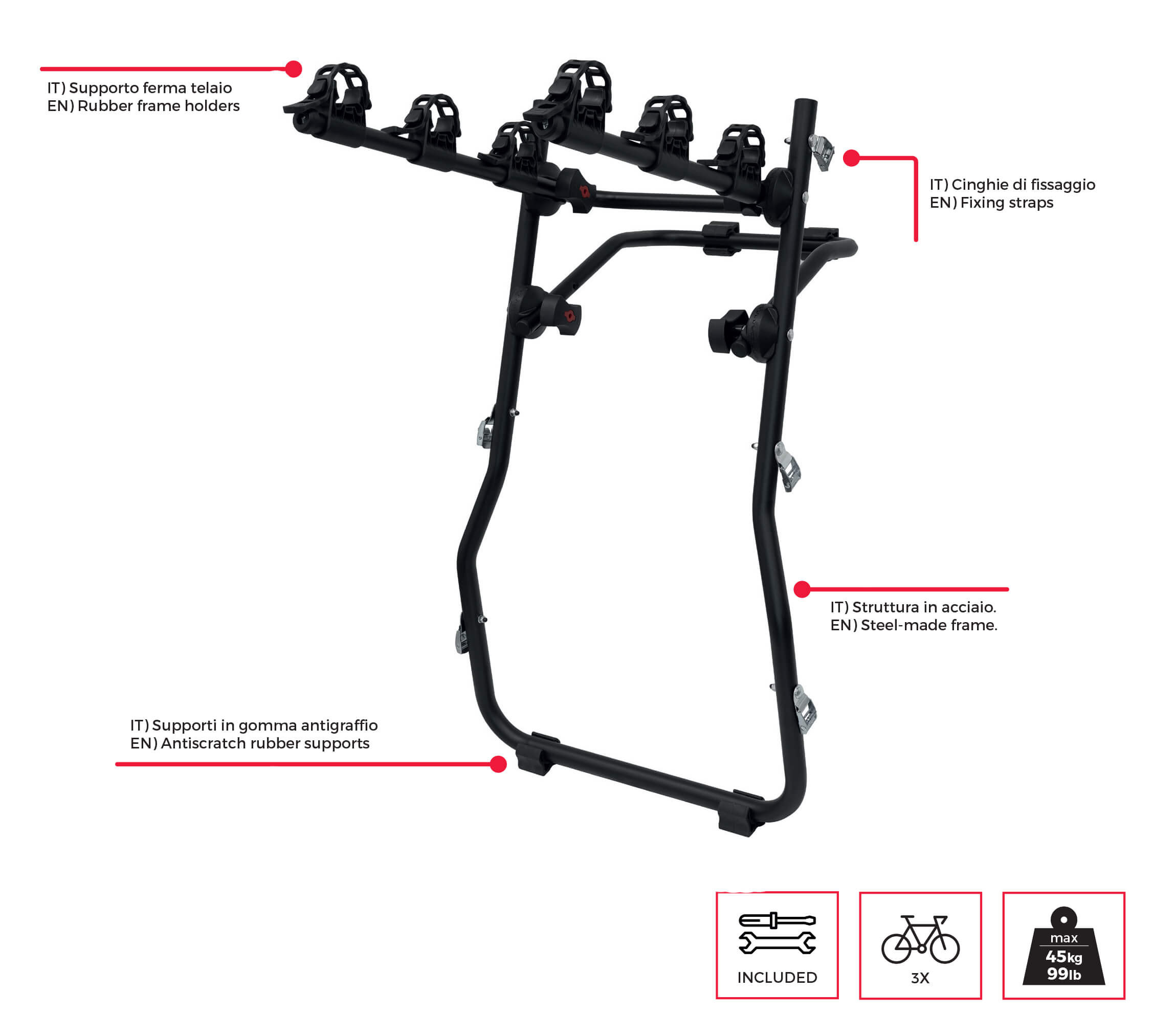 Suport bicicleta pe haion sau portbagaj Menabo Viper Suport bicicleta cu prindere pe haion sau portbagaj