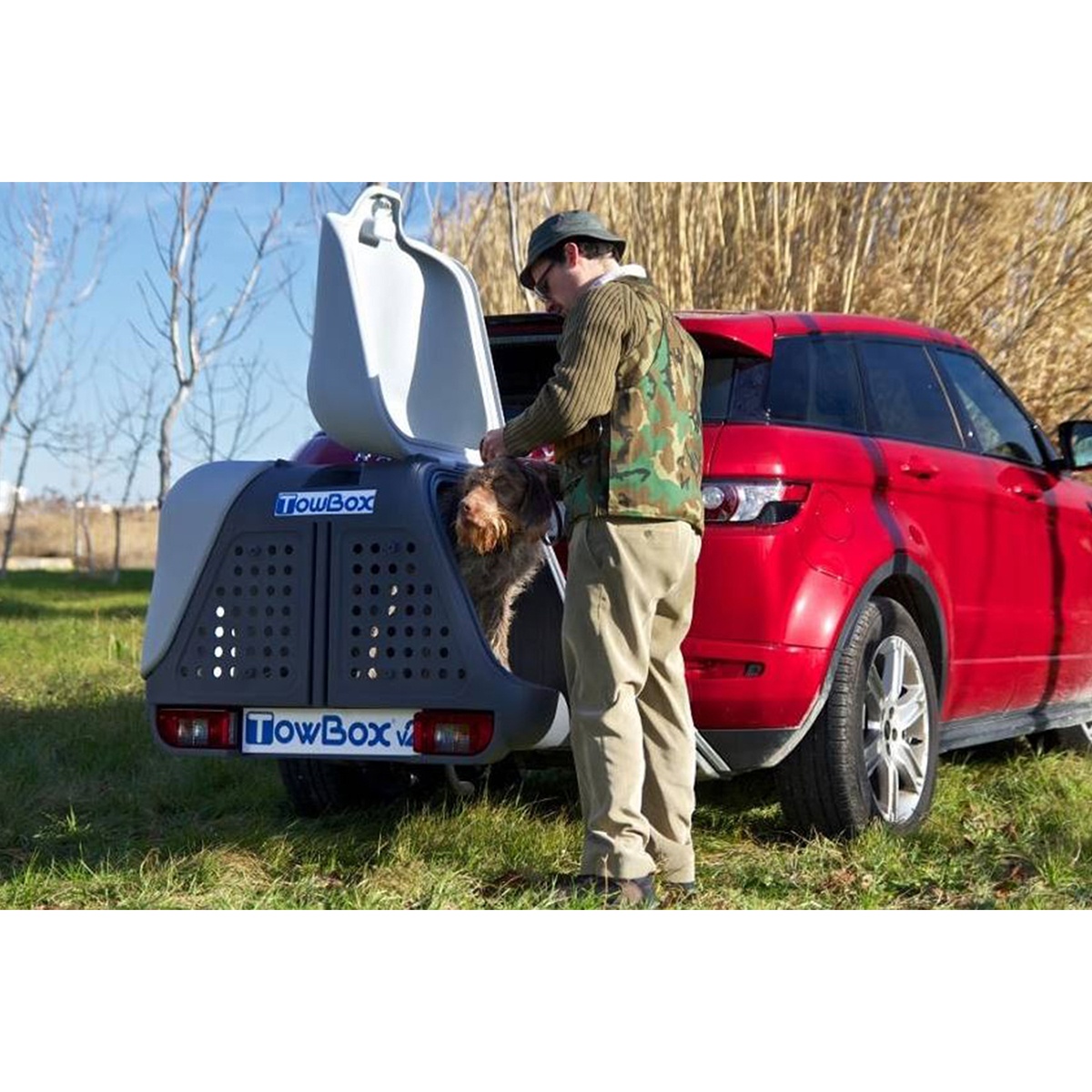Cutie portbagaj pe carligul de remorcare Towbox V2 DOG Negru - 1 | YEO