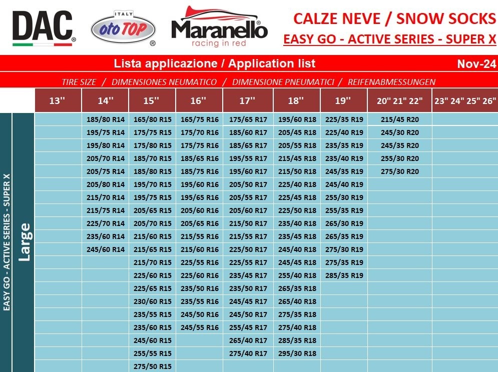 Lanturi auto textile, huse antiderapante 275/40 R17, DAC Active Series 3D, omologate, L - 2 | YEO