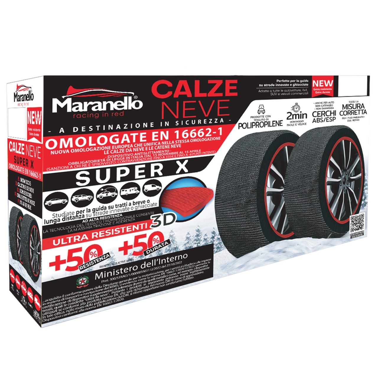 Lanturi auto textile, huse antiderapante zapada, Maranello Super X, omologate, marime XL - 2 | YEO