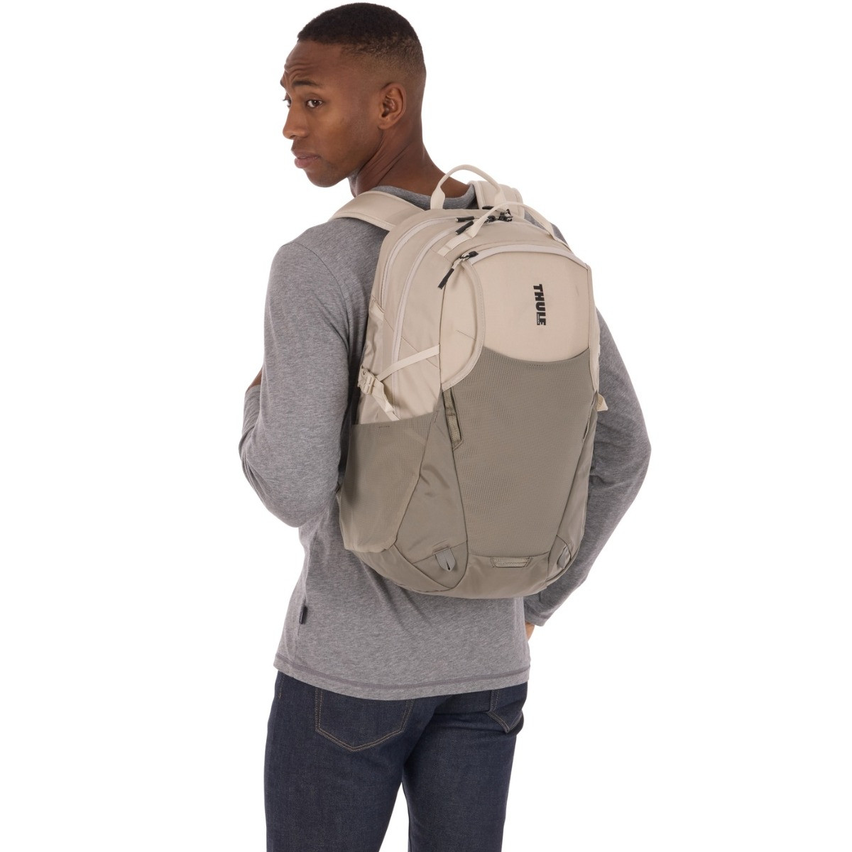 Rucsac urban cu compartiment laptop, Thule, EnRoute Backpack, 26L, Pelican Gray/Vetiver Gray - 3 | YEO