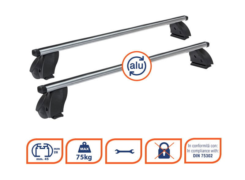 Bare transversale aluminiu K39 pentru Peugeot 5008 (No Rails), 5 usi, model 2009-2017 - 3 | YEO