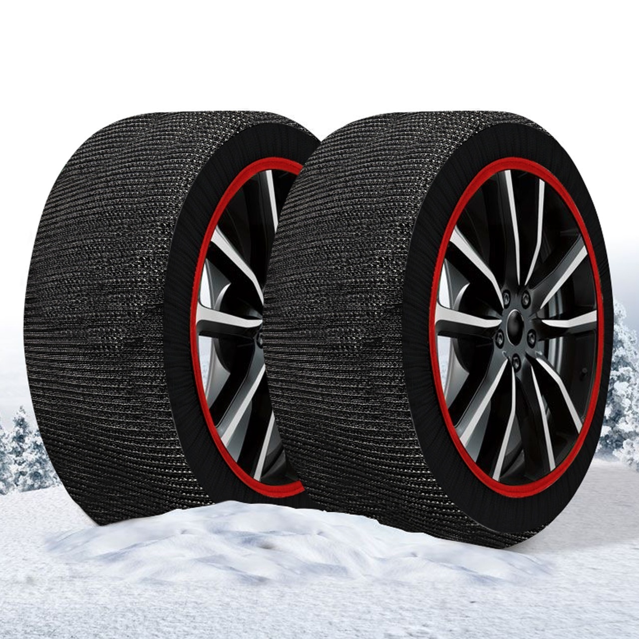 Lanturi auto textile, huse antiderapante 195/70 R13, Maranello Super X 3D, omologate, M - 1 | YEO