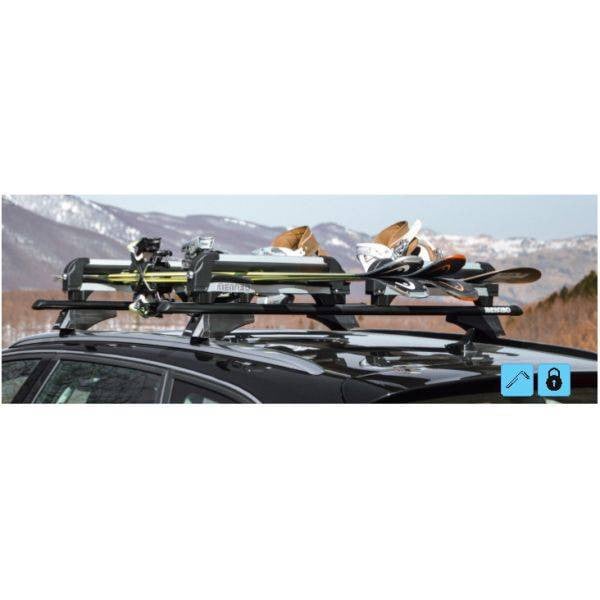 Suport ski/snowboard Menabo Iceberg Double pe bare transversale, 8 perechi ski / 4 snowboard - 2 | YEO