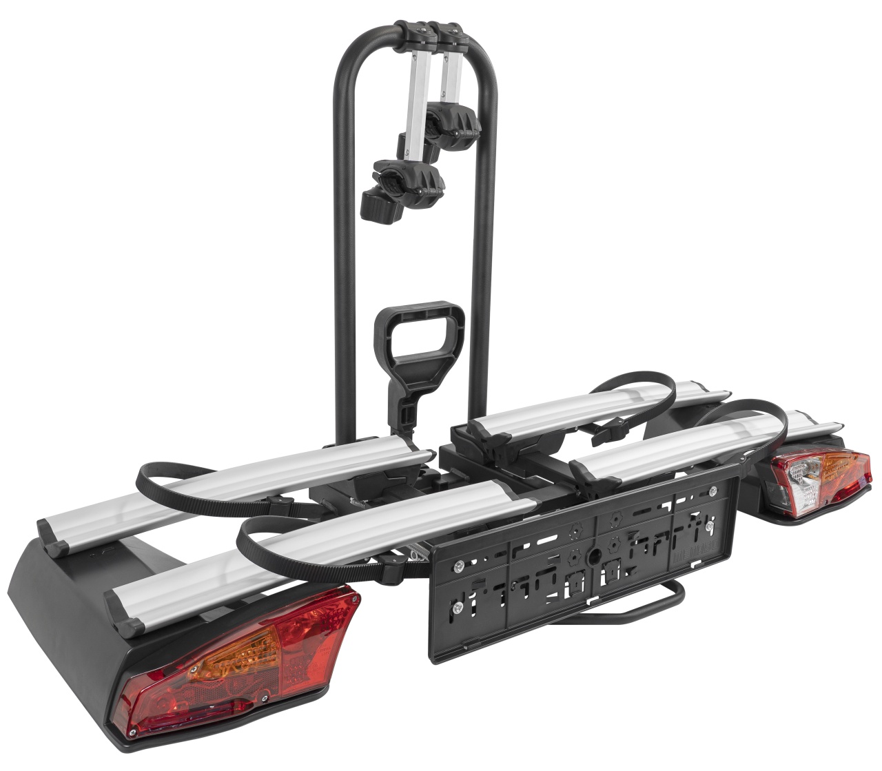 Suport biciclete Menabo Antares pentru 2 biciclete cu prindere pe carligul de remorcare, pliabil