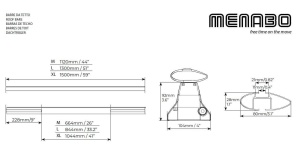 Bare transversale Menabo Omega Plus Black M cu talpi (fara kit de prindere) - Img 10
