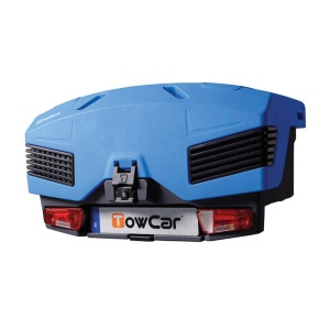 Roof box on tow bar TowBox Evo, Marine blue