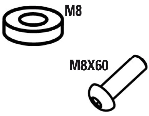Set suruburi pentru clemele barelor transversale Menabo Omega / Delta